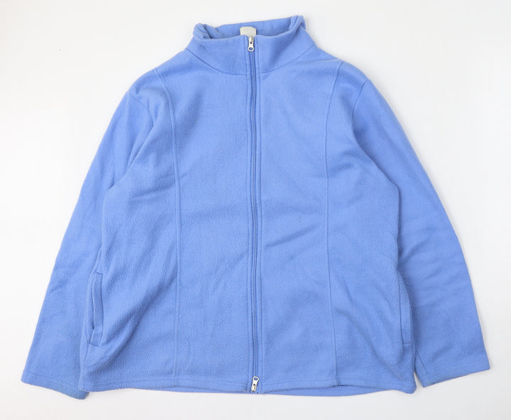 Anne De Lancay Womens Blue   Jacket  Size L  Zip
