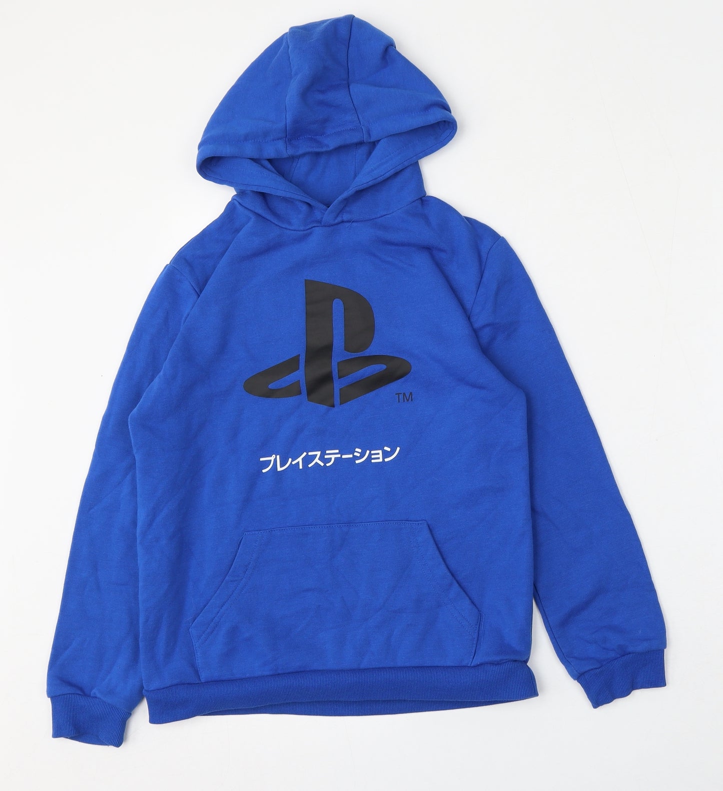 PlayStation Boys Blue  Cotton Pullover Hoodie Size 10-11 Years   - Gaming