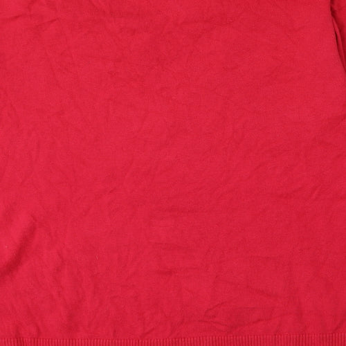 BPC Womens Pink V-Neck  Cotton Pullover Jumper Size 20