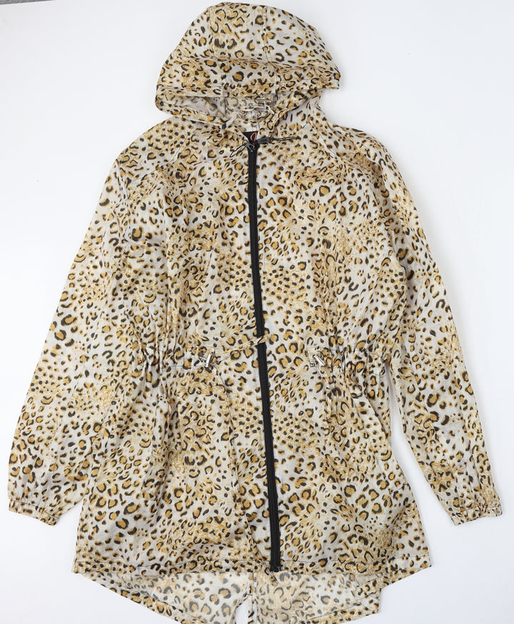 Jess Womenswear Womens Multicoloured Animal Print  Jacket  Size S  Zip