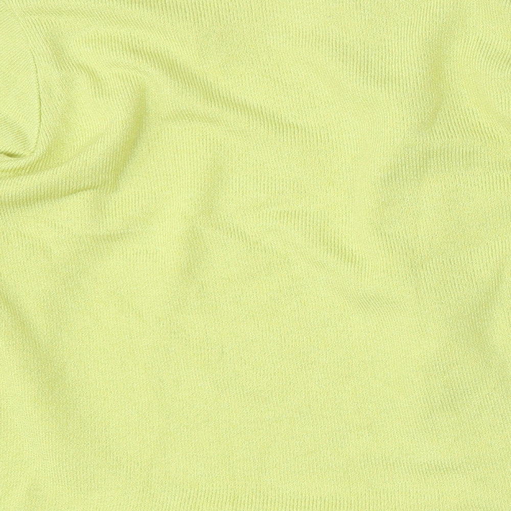 Keeno Womens Green Round Neck  Nylon Cardigan Jumper Size M