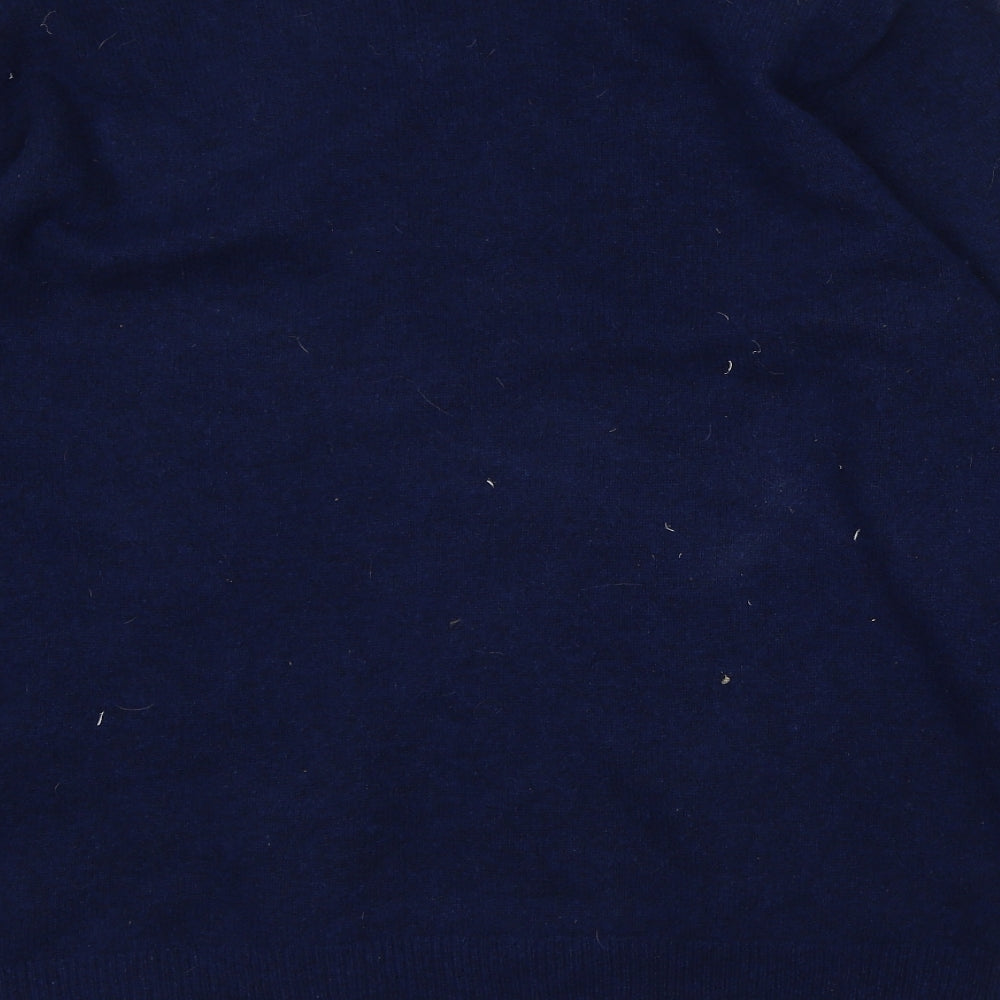 NEXT Mens Blue V-Neck  Wool Cardigan Jumper Size 2XL
