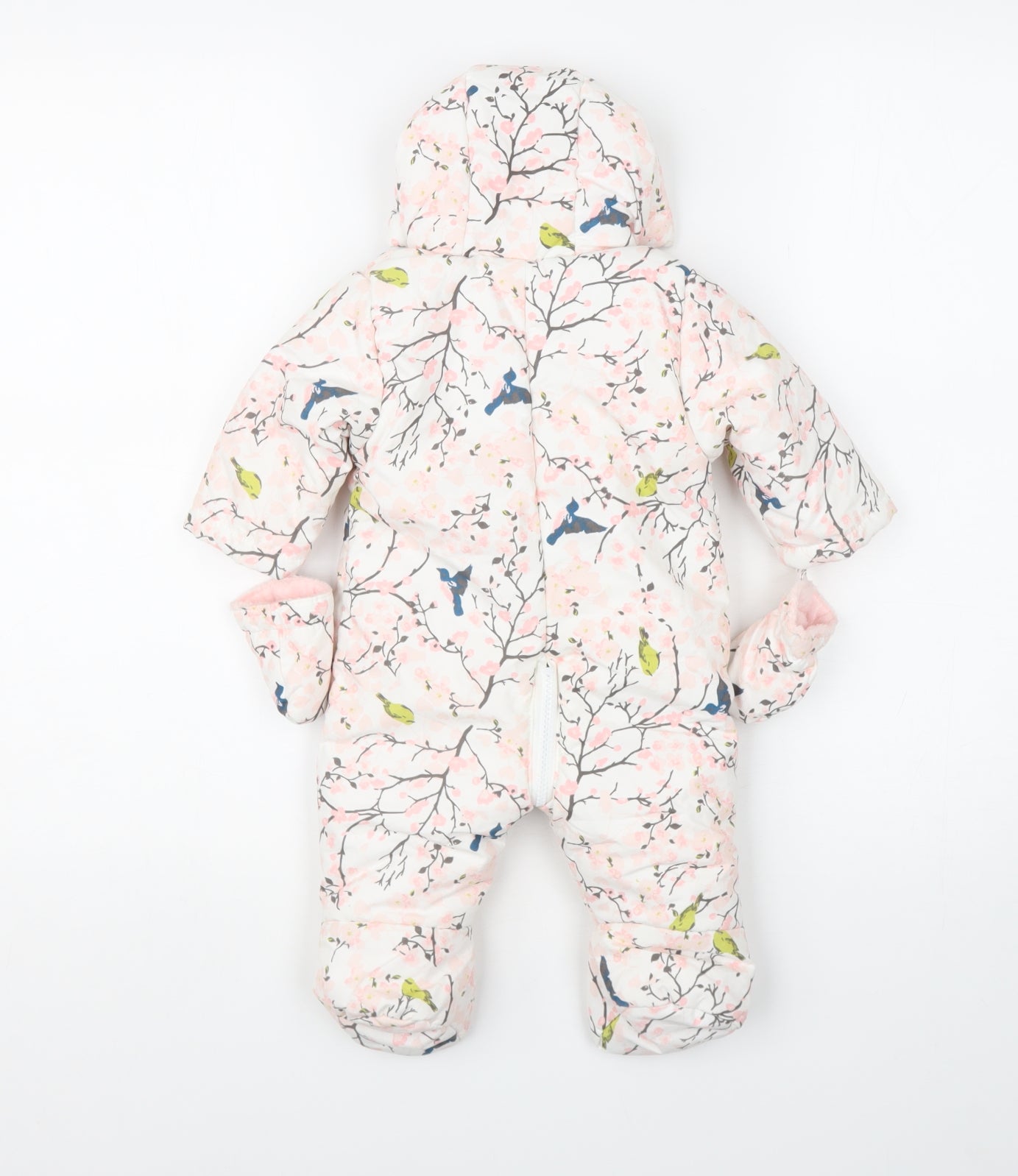 Babaluno Baby Multicoloured Floral  Quilted Snowsuit Size 0-3 Months