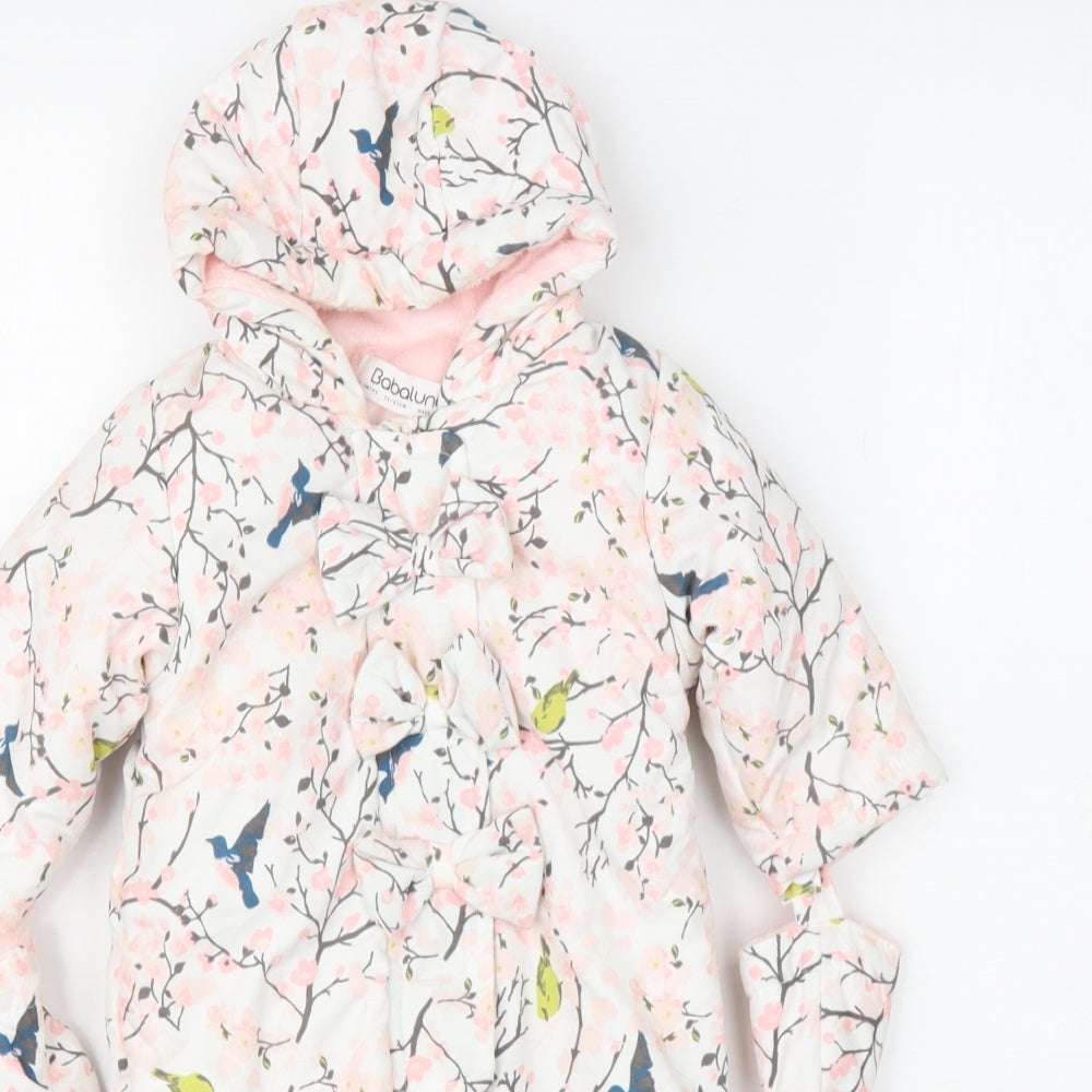 Babaluno Baby Multicoloured Floral  Quilted Snowsuit Size 0-3 Months