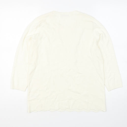 TU Womens Ivory Roll Neck  Viscose Pullover Jumper Size 14