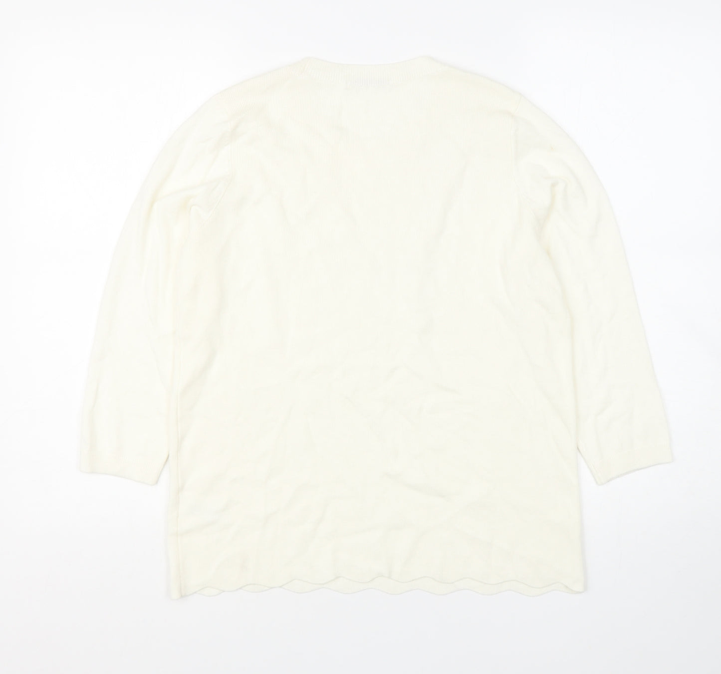TU Womens Ivory Roll Neck  Viscose Pullover Jumper Size 14