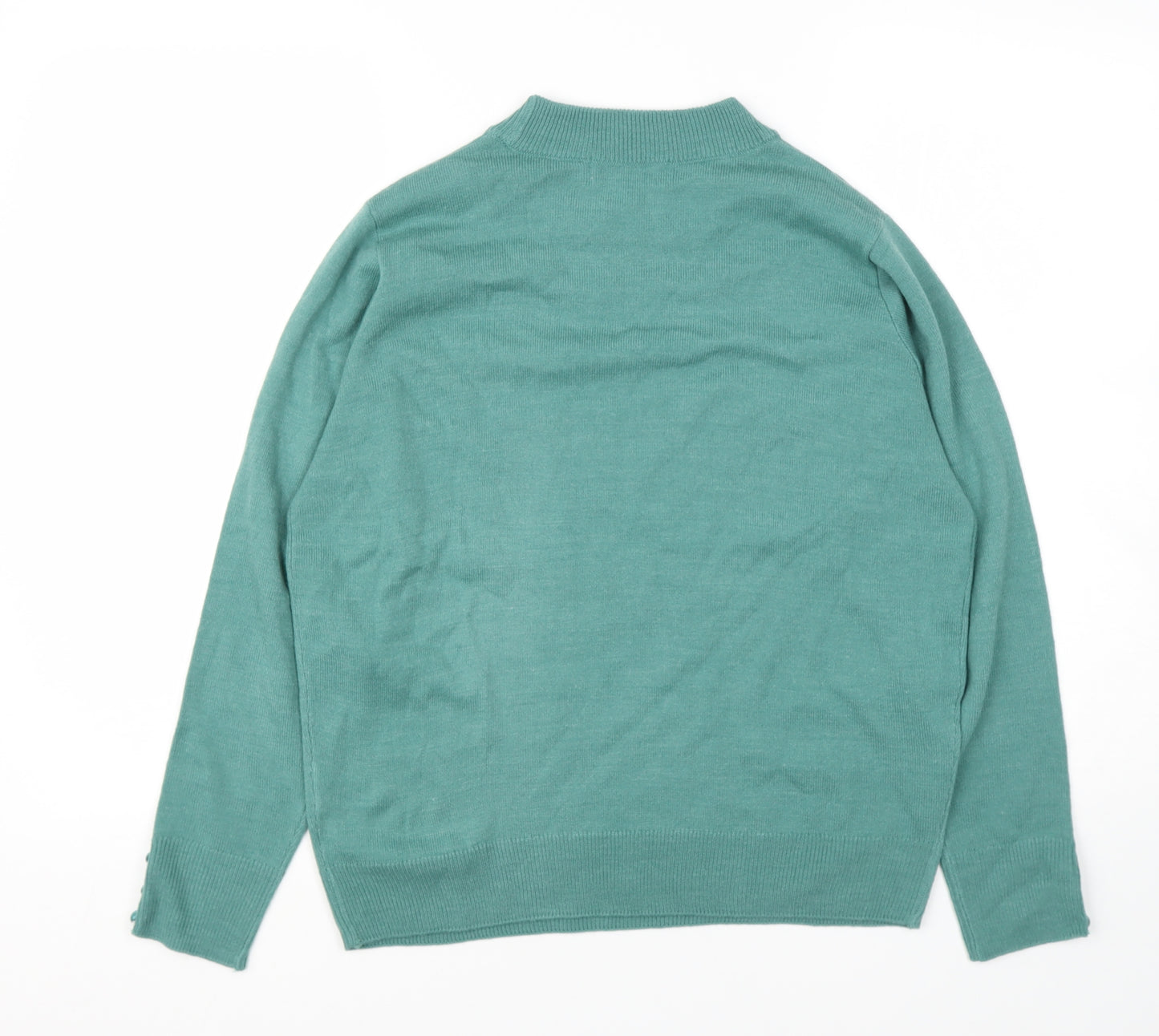 Honor Millburn Womens Green Round Neck  Acrylic Pullover Jumper Size 14