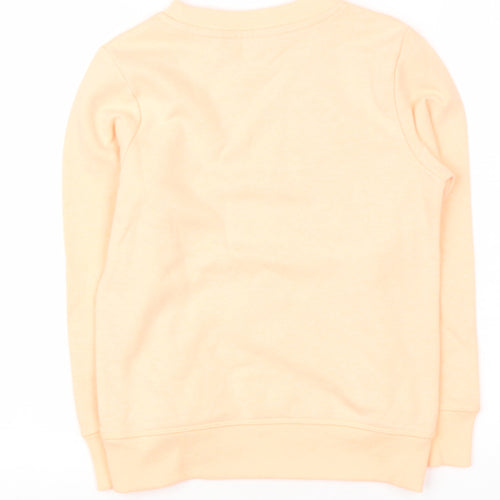 George Girls Orange  Cotton Pullover Sweatshirt Size 7-8 Years   - Surf