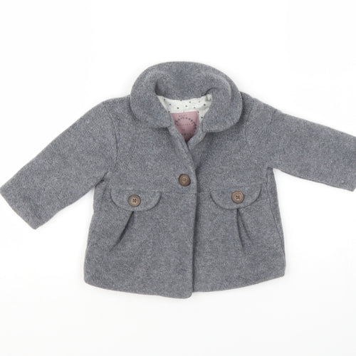 NEXT Baby Grey   Basic Jacket Jacket Size 6-9 Months