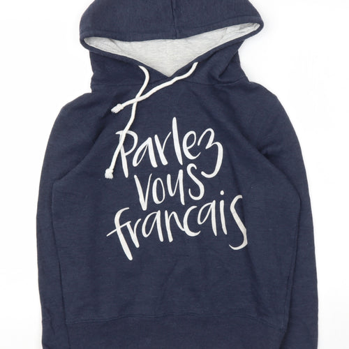 Cotton On Body Womens Blue  Polyester Pullover Hoodie Size 12   - French Slogan
