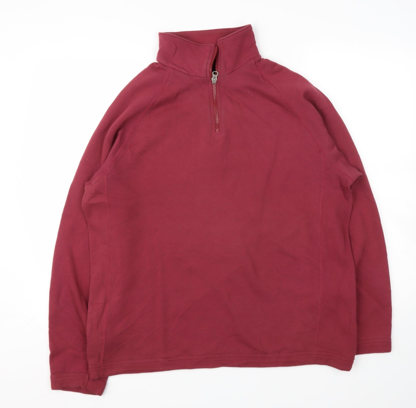 Marks and Spencer Mens Red  Cotton Pullover Sweatshirt Size M