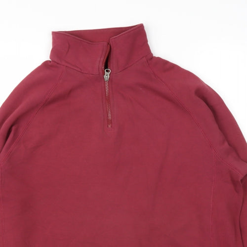 Marks and Spencer Mens Red  Cotton Pullover Sweatshirt Size M