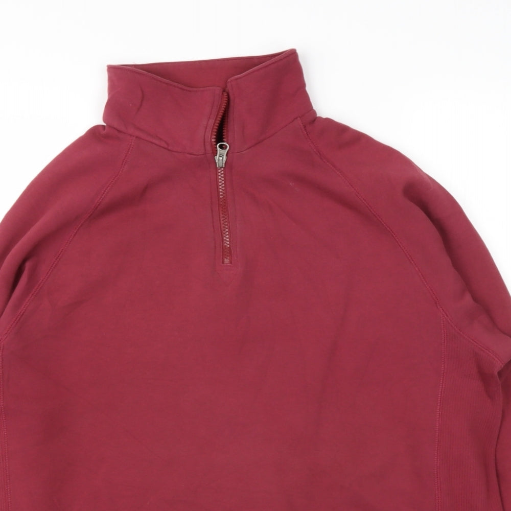 Marks and Spencer Mens Red  Cotton Pullover Sweatshirt Size M