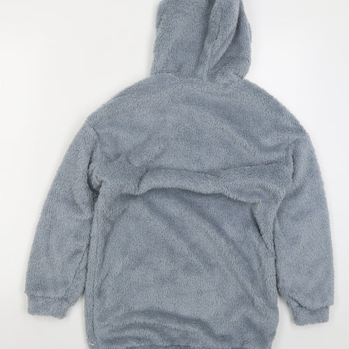 SheIn Girls Blue  Polyester Pullover Hoodie Size 10 Years  Pullover
