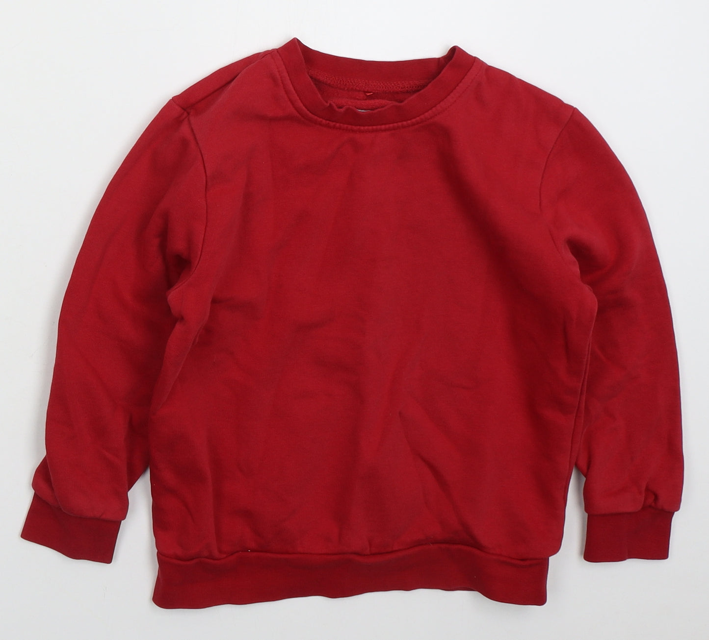 George Boys Red  Cotton Pullover Sweatshirt Size 7-8 Years  Pullover