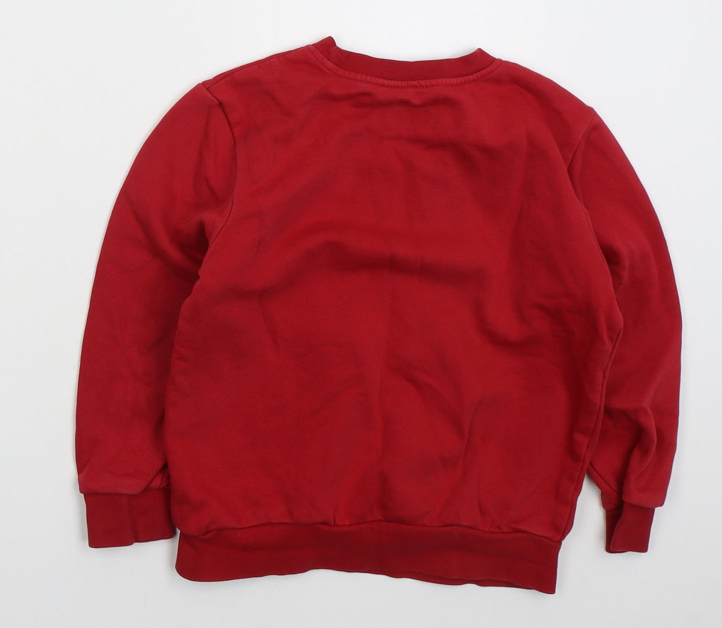 George Boys Red  Cotton Pullover Sweatshirt Size 7-8 Years  Pullover