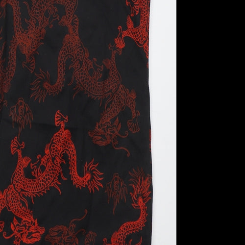 SheIn Girls Black  Polyester Tank Dress  Size 9 Years  Square Neck Pullover - Red Dragons