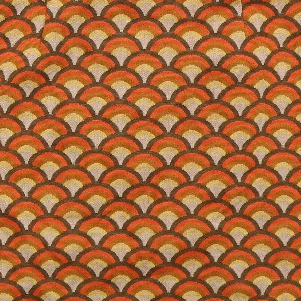 NEXT Womens Orange Geometric Polyester Mini Skirt Size 10  Regular Zip