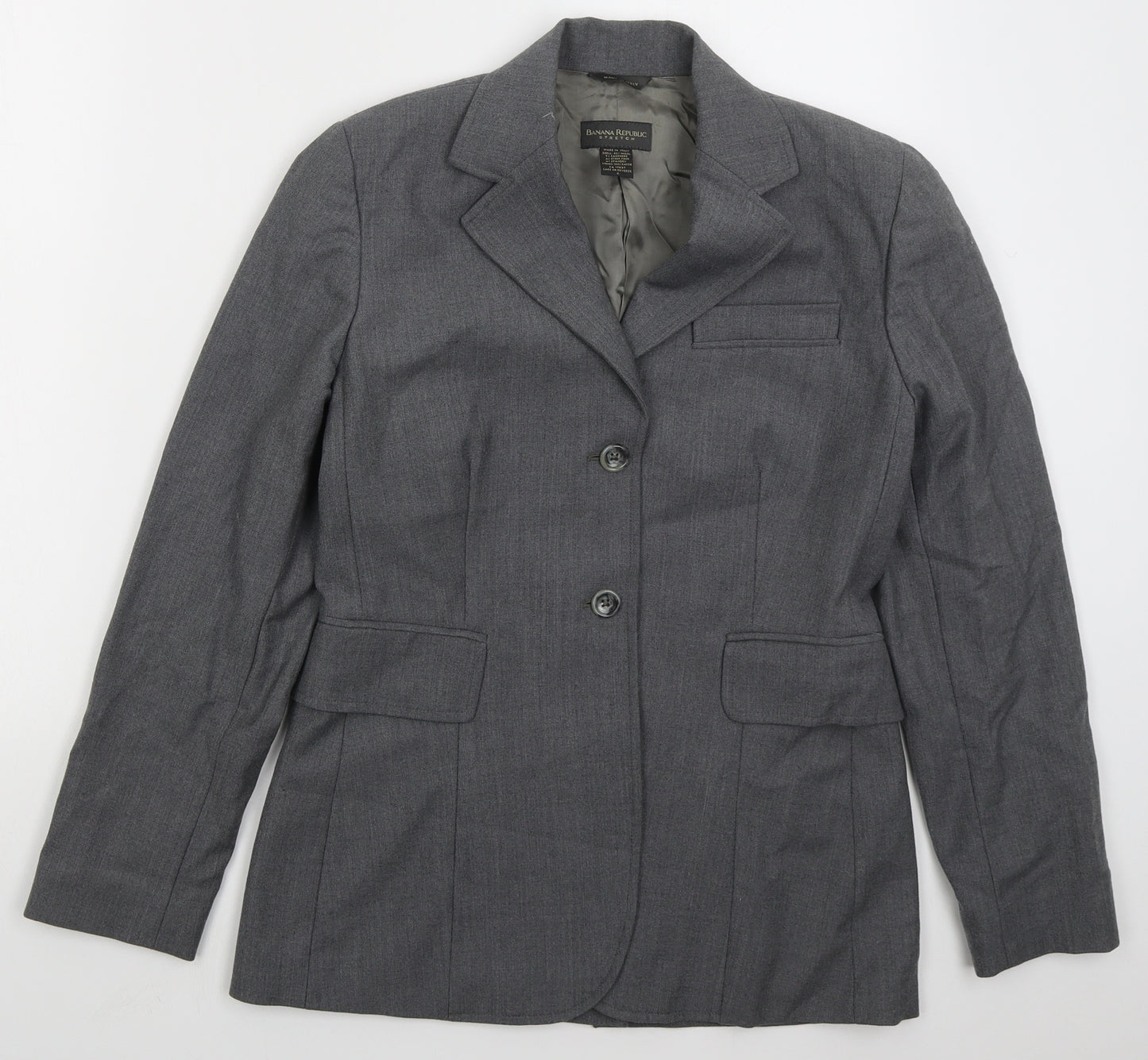 Banana Republic Womens Grey  Wool Jacket Suit Jacket Size 6