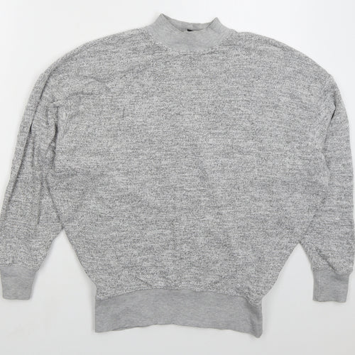 Topshop Womens Grey  Viscose Pullover Sweatshirt Size 4  Pullover