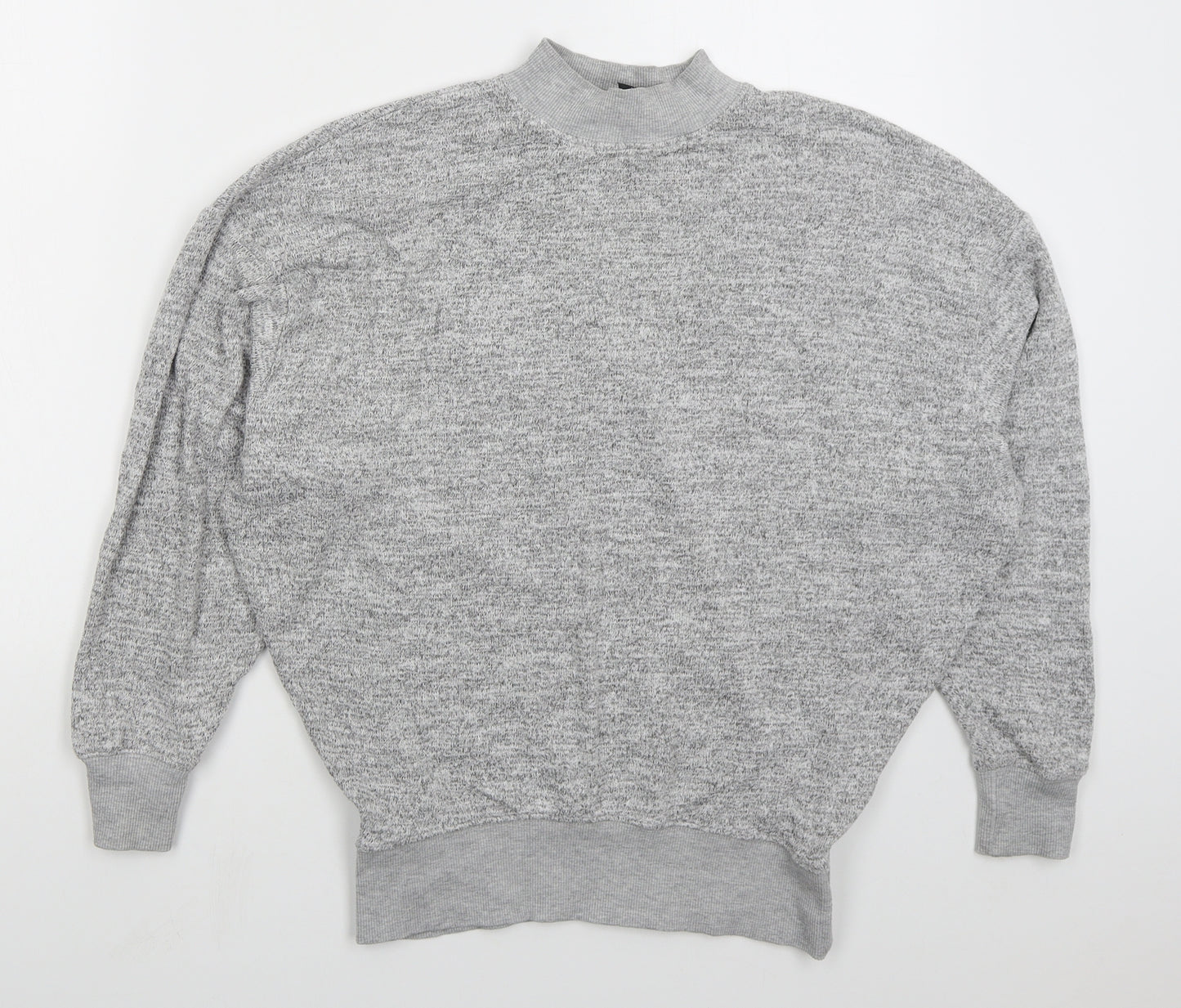 Topshop Womens Grey  Viscose Pullover Sweatshirt Size 4  Pullover