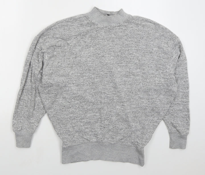 Topshop Womens Grey  Viscose Pullover Sweatshirt Size 4  Pullover