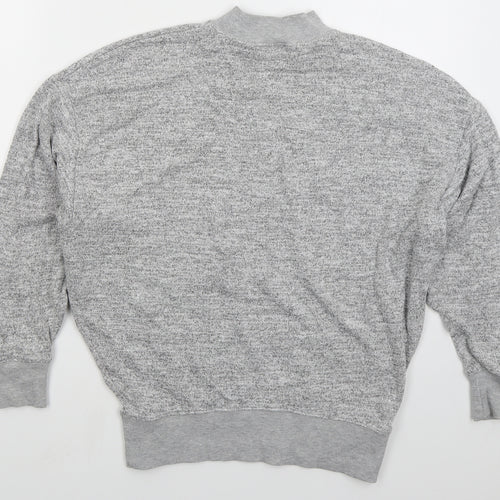 Topshop Womens Grey  Viscose Pullover Sweatshirt Size 4  Pullover