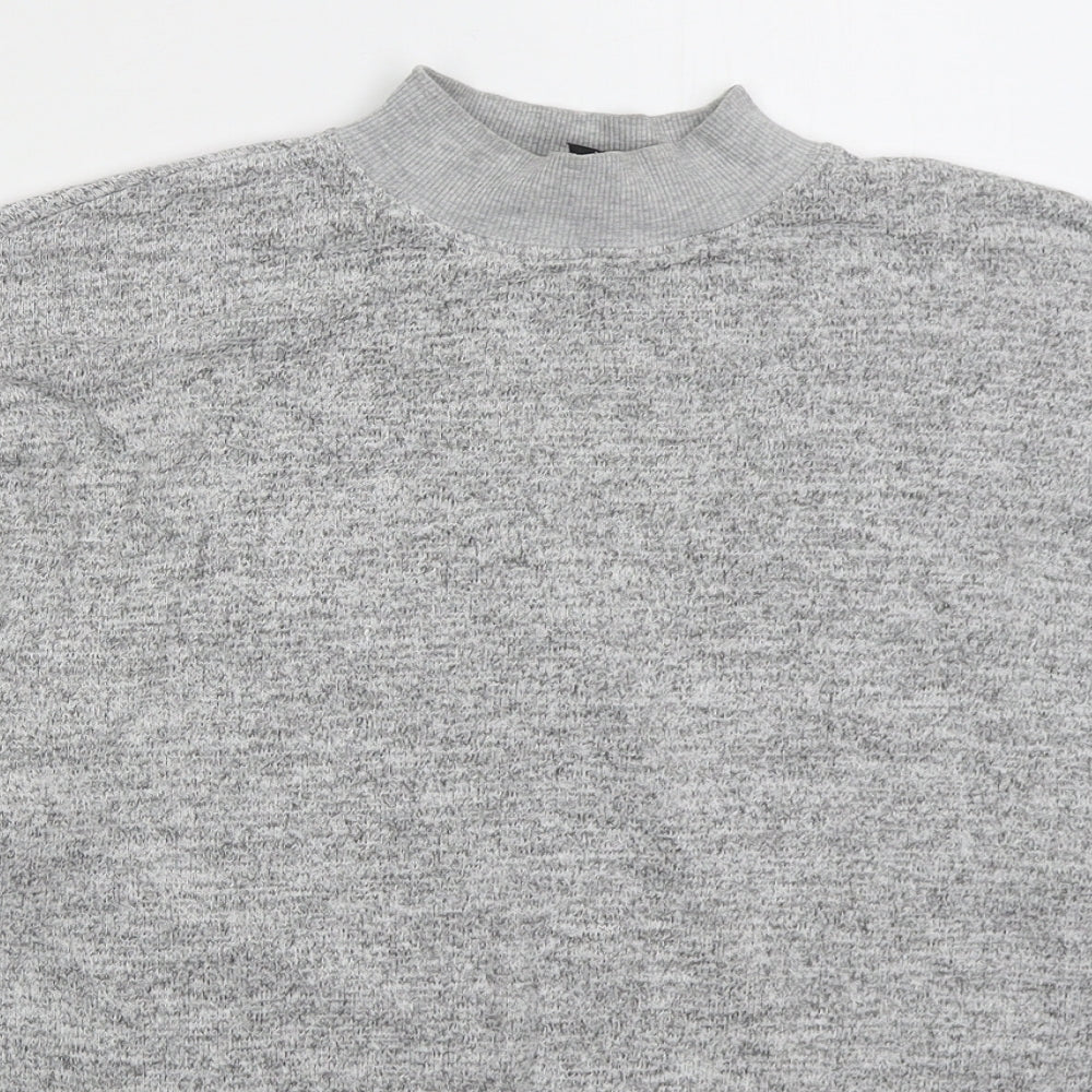 Topshop Womens Grey  Viscose Pullover Sweatshirt Size 4  Pullover
