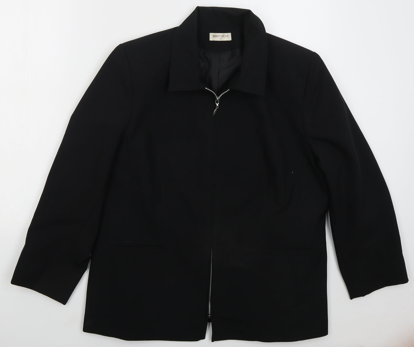 Bonmarché Womens Black   Jacket  Size 10  Zip