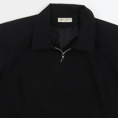 Bonmarché Womens Black   Jacket  Size 10  Zip