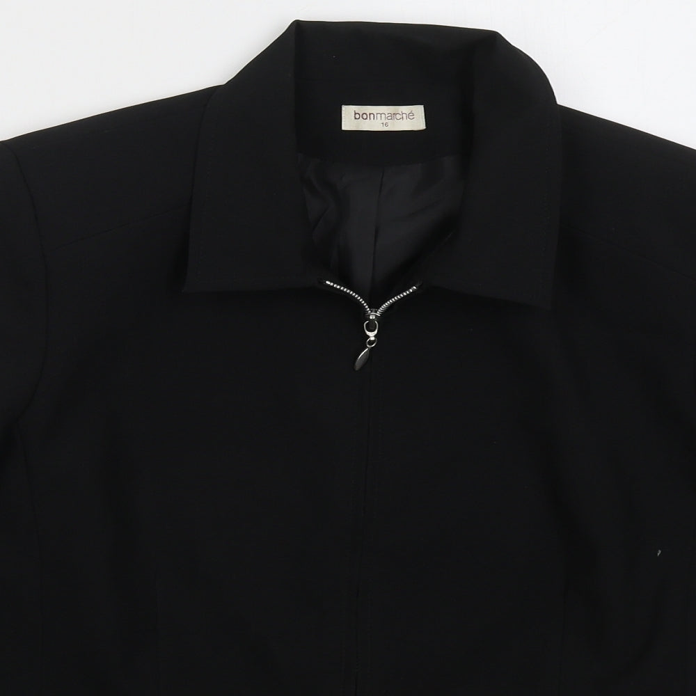 Bonmarché Womens Black   Jacket  Size 10  Zip
