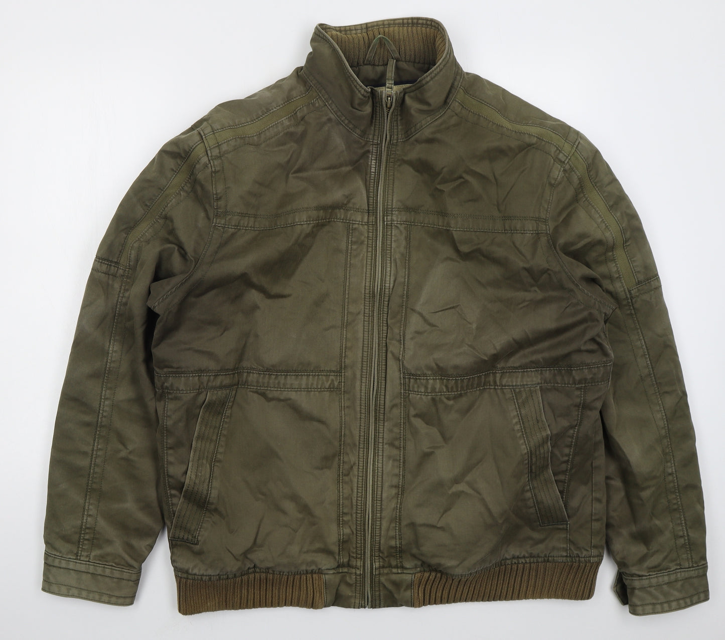Marks and Spencer Mens Green   Jacket Coat Size XL  Zip
