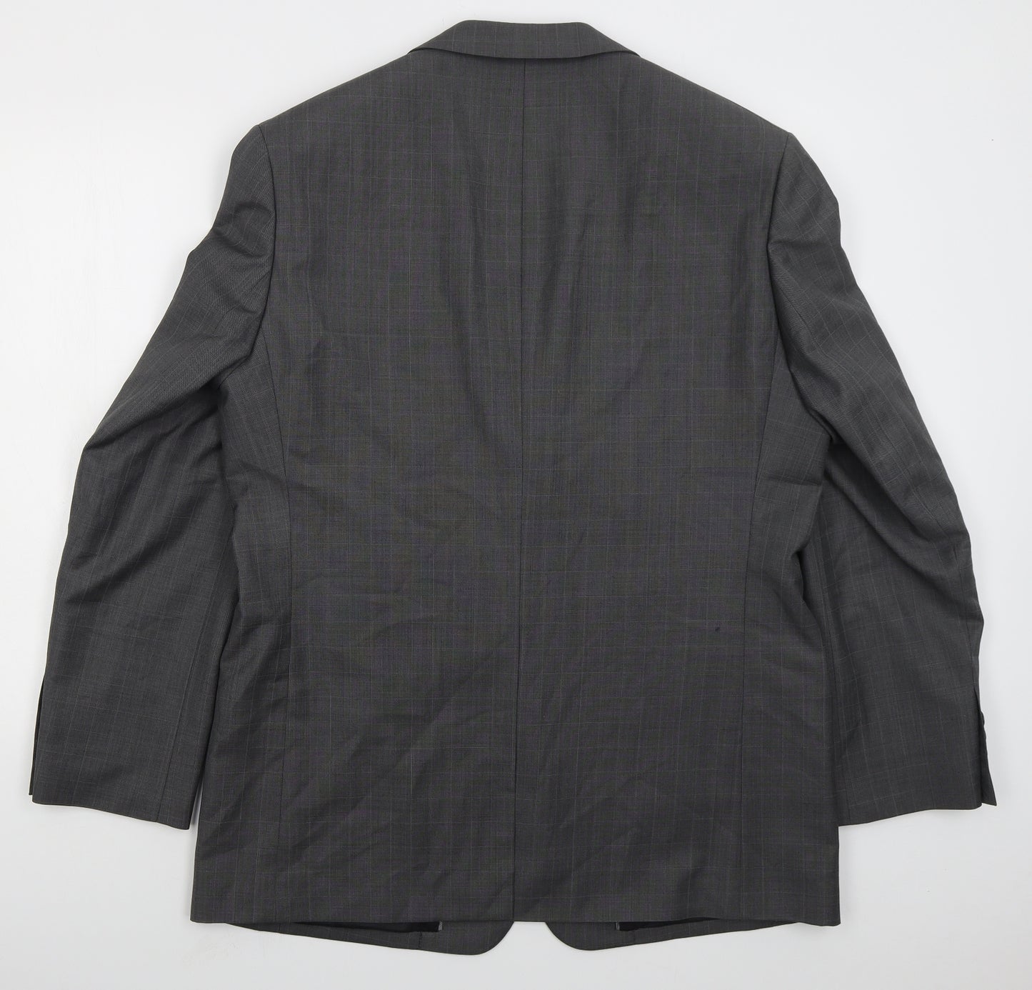 NEXT Mens Grey Check Wool Jacket Suit Jacket Size 42