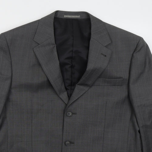 NEXT Mens Grey Check Wool Jacket Suit Jacket Size 42