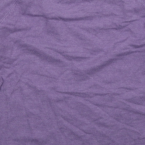 M&Co Womens Purple Boat Neck  Acrylic Pullover Jumper Size 12