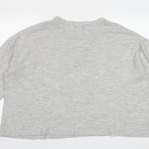 Primark Womens Grey Round Neck  Acrylic Pullover Jumper Size XL   - Size 18-20