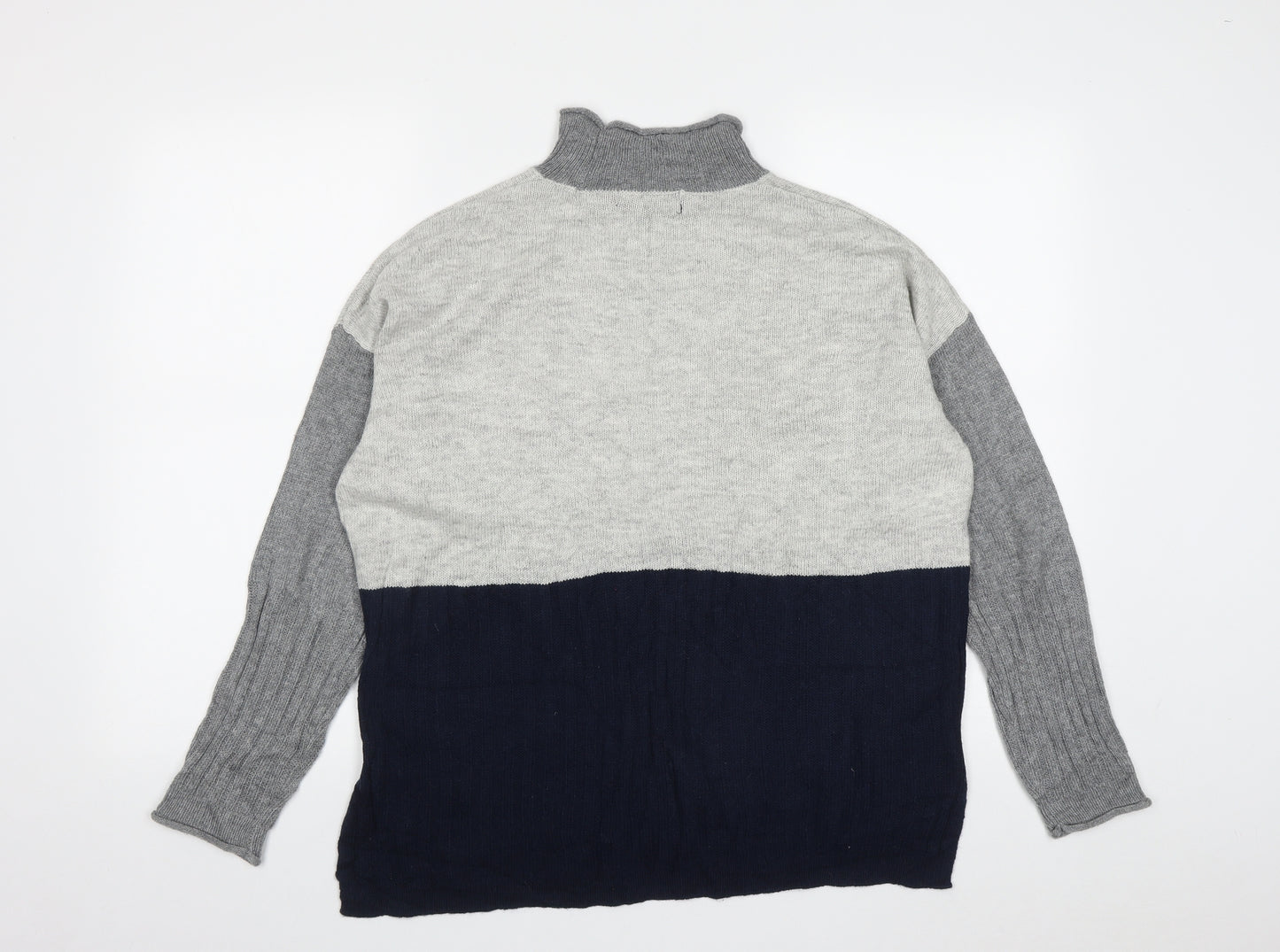Marks and Spencer Womens Multicoloured High Neck  Acrylic Pullover Jumper Size M