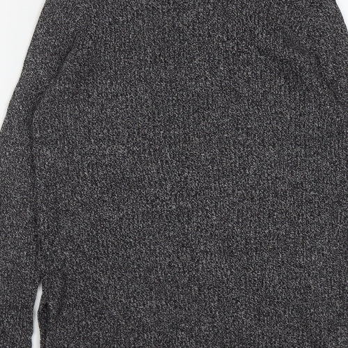 H&M Womens Grey Round Neck  Cotton Pullover Jumper Size S