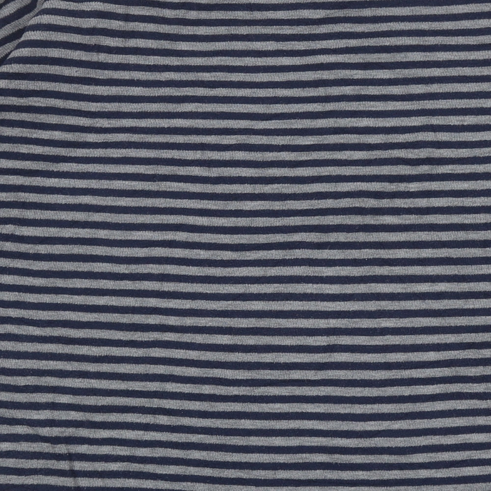NEXT Womens Blue Round Neck Striped Cotton Pullover Jumper Size 12