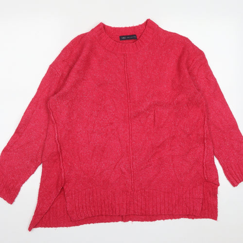 Marks and Spencer Mens Pink Round Neck  Acrylic Pullover Jumper Size M