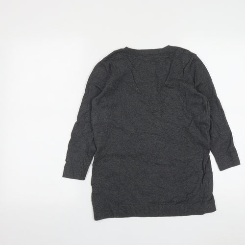 Gap Womens Grey Round Neck  Cotton Pullover Jumper Size XS
