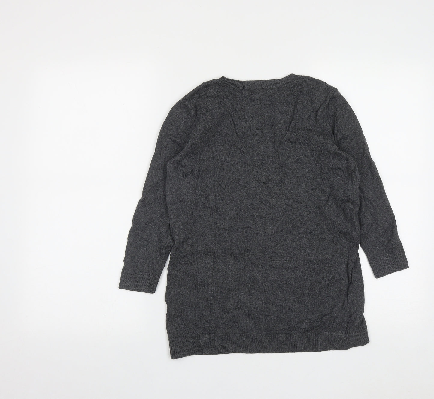 Gap Womens Grey Round Neck  Cotton Pullover Jumper Size XS