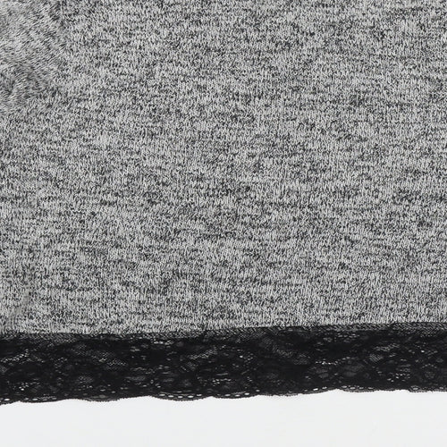 H&M Womens Grey Round Neck  Viscose Pullover Jumper Size M