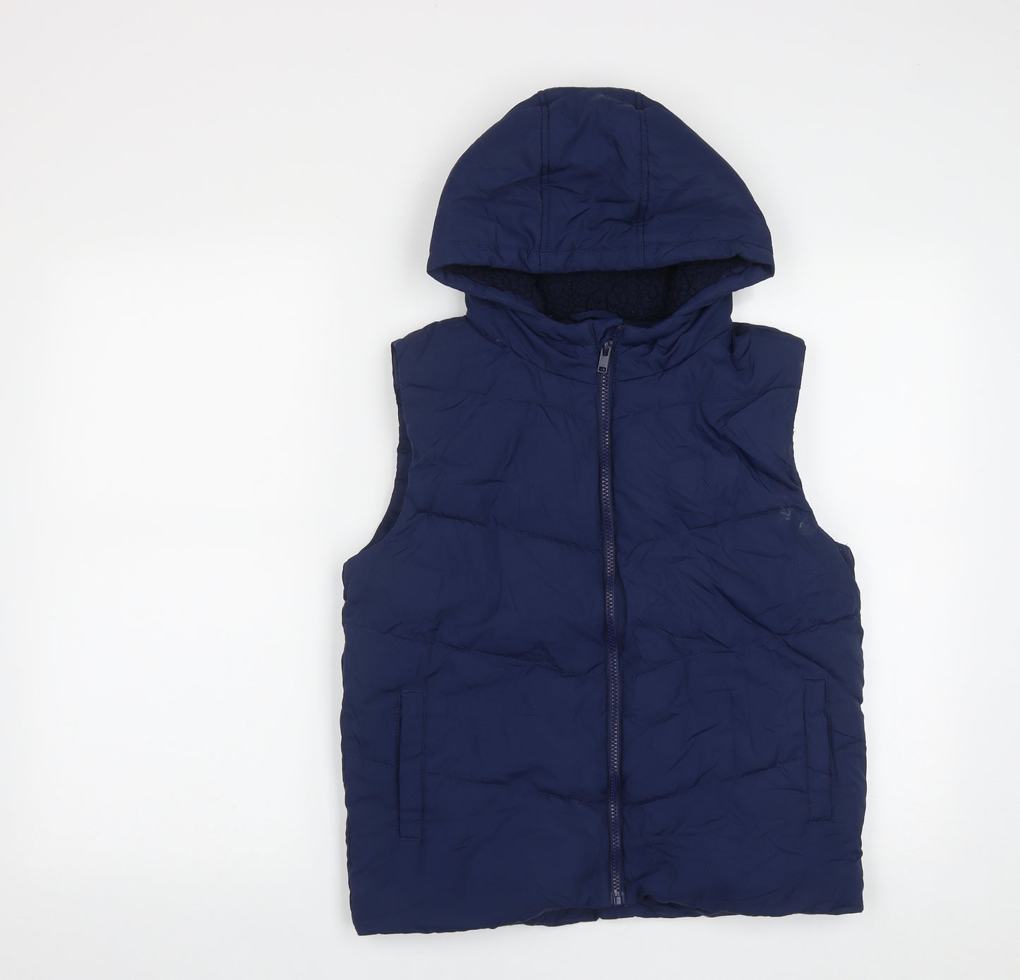 Dunnes Boys Blue   Gilet Waistcoat Size 10-11 Years  Zip