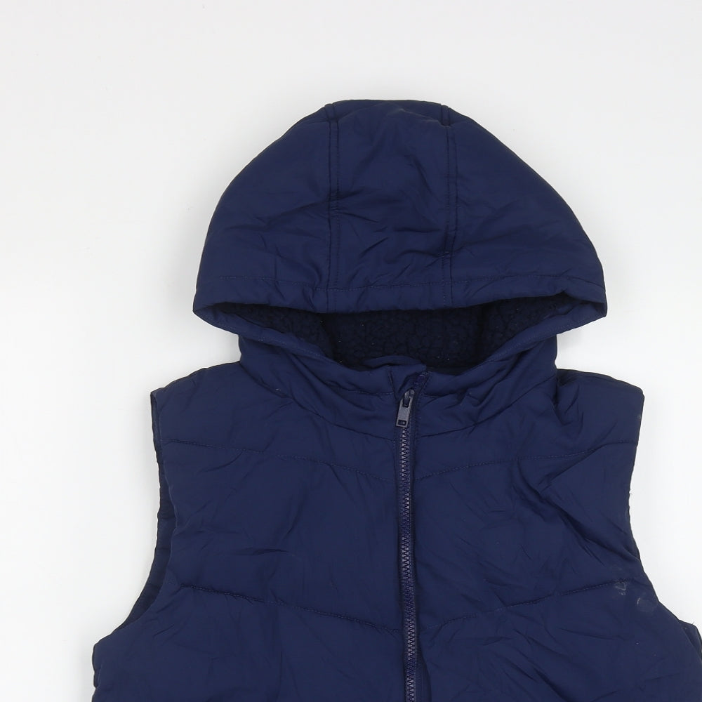 Dunnes Boys Blue   Gilet Waistcoat Size 10-11 Years  Zip