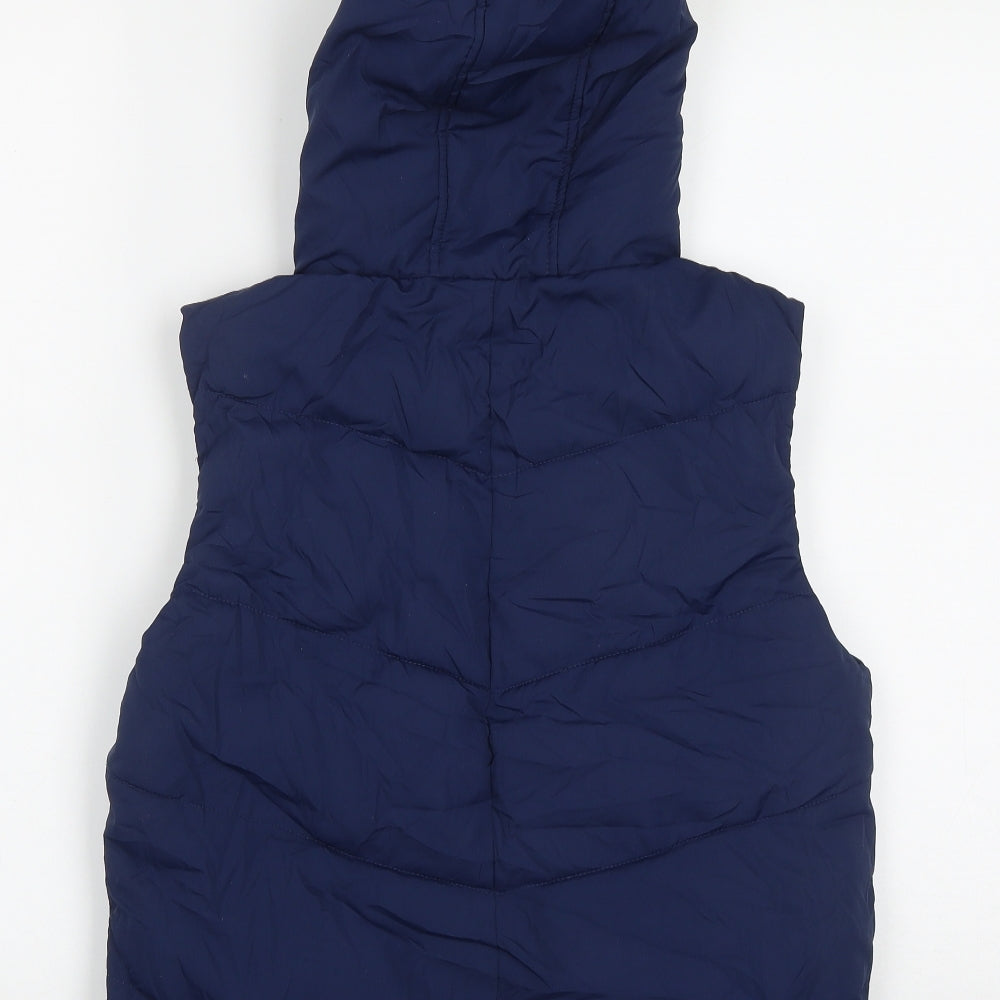 Dunnes Boys Blue   Gilet Waistcoat Size 10-11 Years  Zip