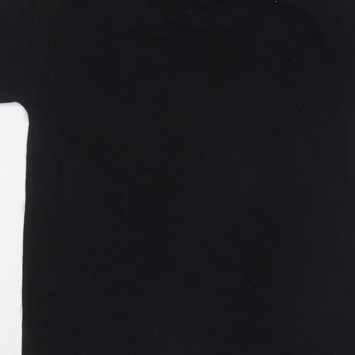Fruit of the Loom Womens Black  Cotton Basic T-Shirt Size S Round Neck - Little Mix