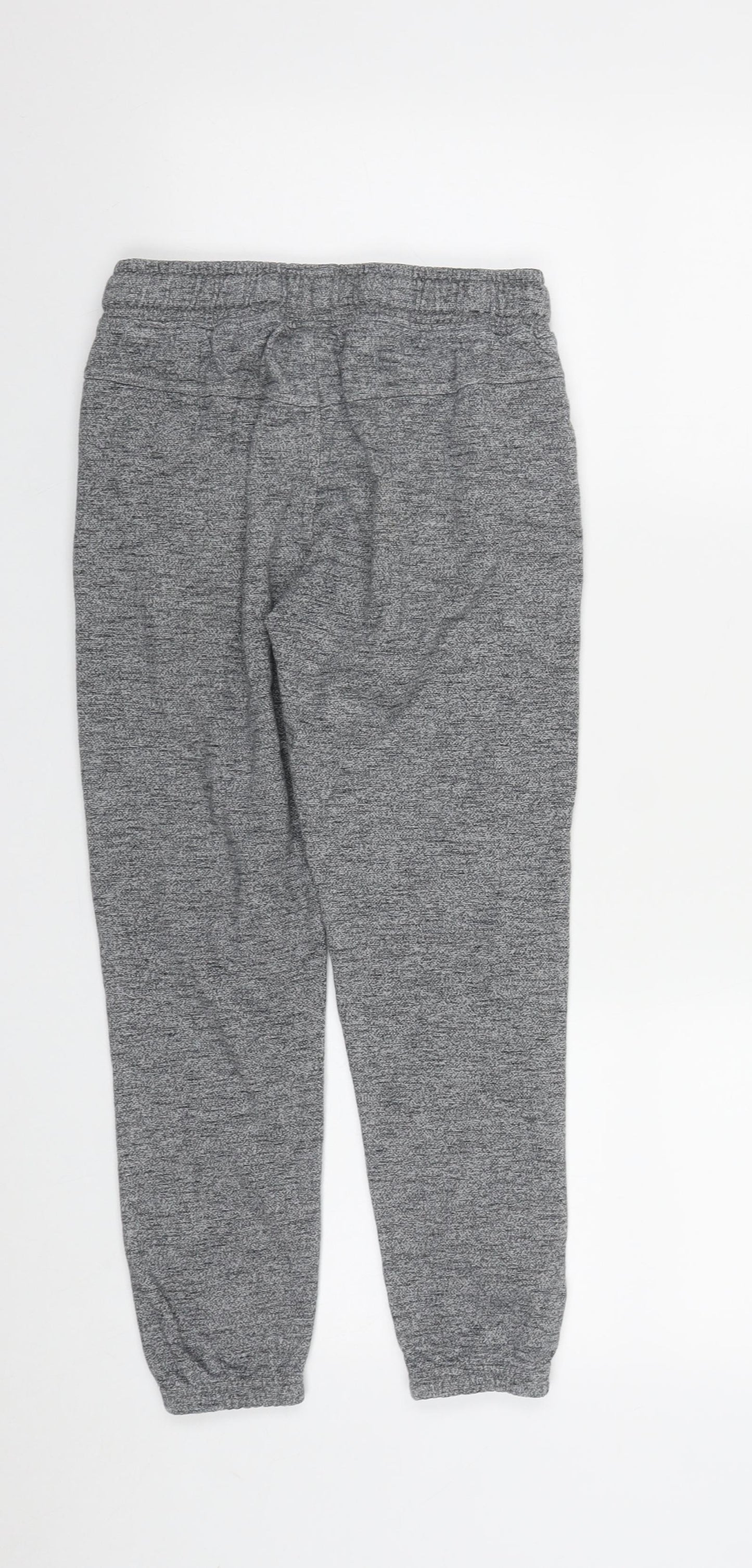 NEXT Girls Grey  Cotton Jogger Trousers Size 10 Years L23 in Regular Drawstring