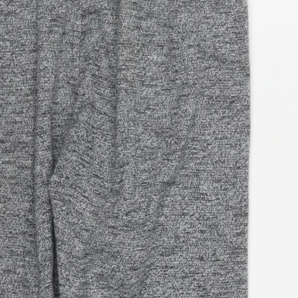 NEXT Girls Grey  Cotton Jogger Trousers Size 10 Years L23 in Regular Drawstring