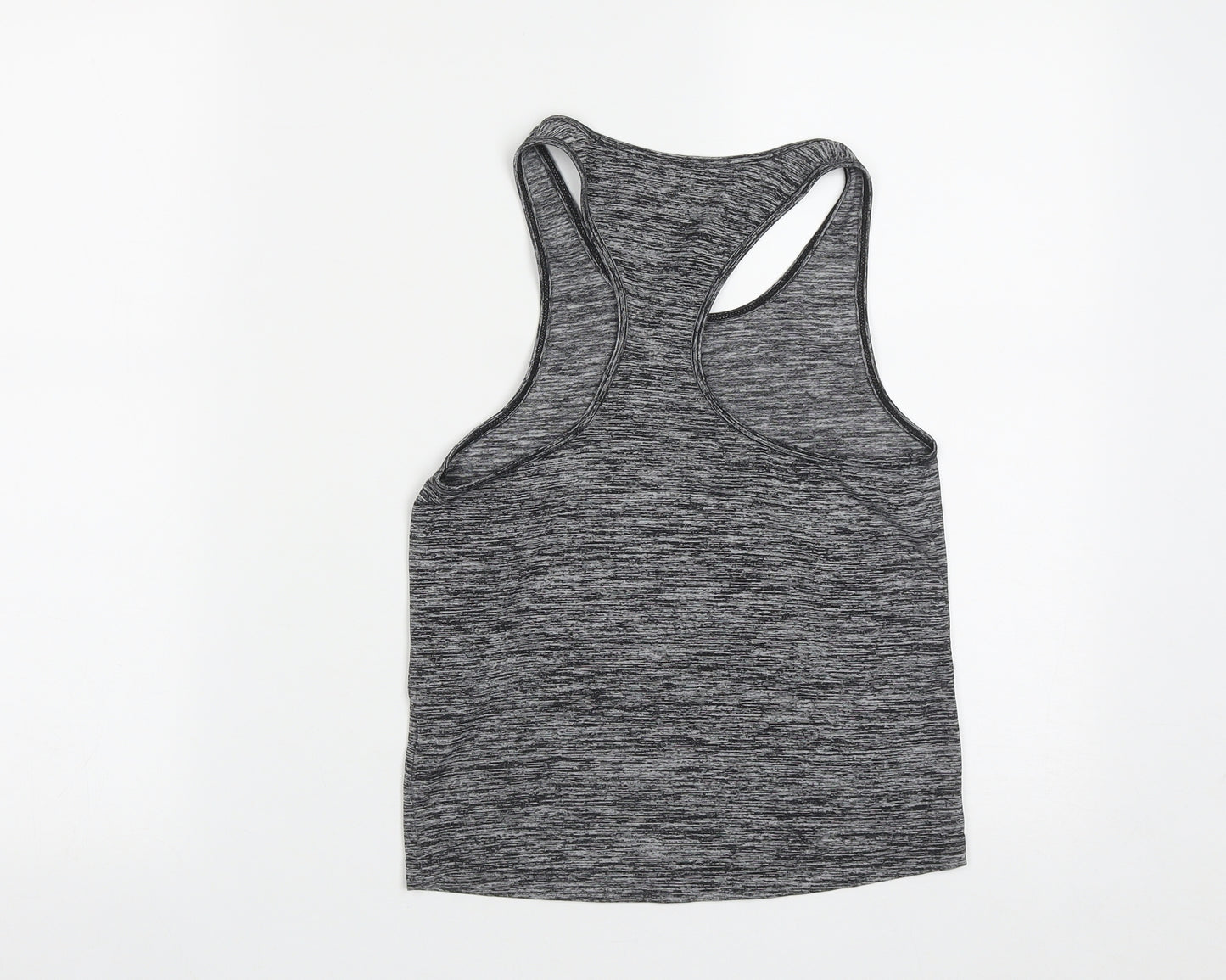 USA Pro Girls Grey  Polyester Basic Tank Size 9-10 Years Round Neck